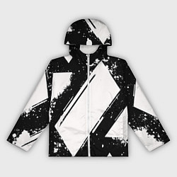 Ветровка с капюшоном женская Color black white, цвет: 3D-белый