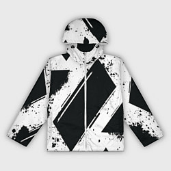 Ветровка с капюшоном женская Color black white, цвет: 3D-белый