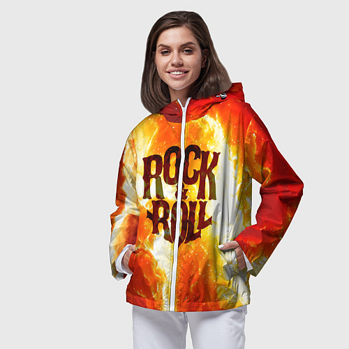 Женская ветровка Рок н ролл / 3D-Белый – фото 3