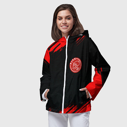 Женская ветровка Ajax красные краски / 3D-Белый – фото 3