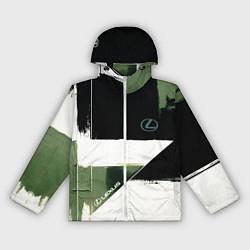 Ветровка с капюшоном женская Lexus логотип, цвет: 3D-белый