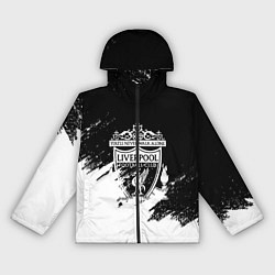 Ветровка с капюшоном женская Liverpool краски белые, цвет: 3D-черный