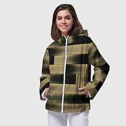 Ветровка с капюшоном женская Color yellow square, цвет: 3D-белый — фото 2