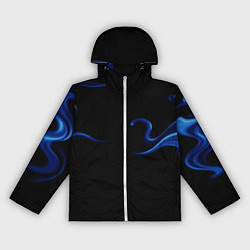 Ветровка с капюшоном женская Color blue abstraction, цвет: 3D-белый
