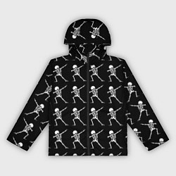Ветровка с капюшоном женская Танцующие скелеты, цвет: 3D-черный