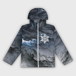 Ветровка с капюшоном женская Символика Белобога - оберег, цвет: 3D-белый