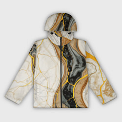 Женская ветровка Золотистые прожилки в мраморе