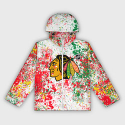 Ветровка с капюшоном женская Chicago Blackhawks NHL white, цвет: 3D-белый