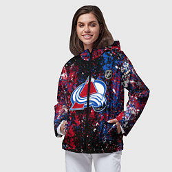 Ветровка с капюшоном женская Colorado Avalanche NHL black, цвет: 3D-черный — фото 2