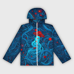 Ветровка с капюшоном женская Контакт с хаосом, цвет: 3D-белый