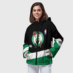 Ветровка с капюшоном женская Бостон Селтикс НБА, цвет: 3D-черный — фото 2