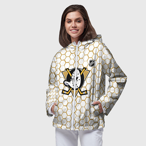 Женская ветровка Анахайм Дакс - белые соты / 3D-Белый – фото 3