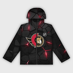 Ветровка с капюшоном женская Оттава Сенаторз - НХЛ хоккей, цвет: 3D-черный