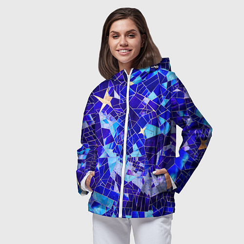 Женская ветровка Небо-Звезды / 3D-Белый – фото 3