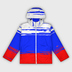 Ветровка с капюшоном женская Патриот - флаг, цвет: 3D-белый