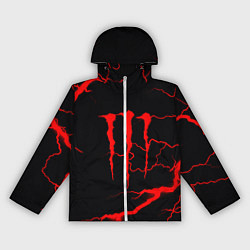 Ветровка с капюшоном женская Monster energy storm red, цвет: 3D-белый