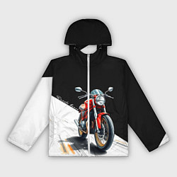 Ветровка с капюшоном женская Ducati Racer, цвет: 3D-белый