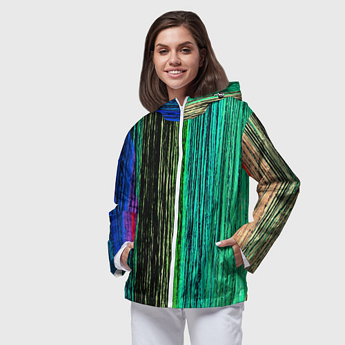 Женская ветровка Цветовая палитра / 3D-Белый – фото 3