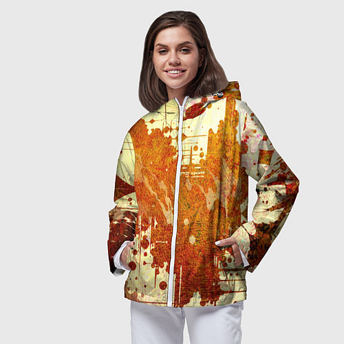 Женская ветровка Абстракция - sunspot / 3D-Белый – фото 3