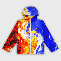 Ветровка с капюшоном женская Doom битва огня, цвет: 3D-белый