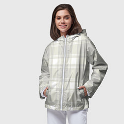 Ветровка с капюшоном женская Checked white completely, цвет: 3D-белый — фото 2
