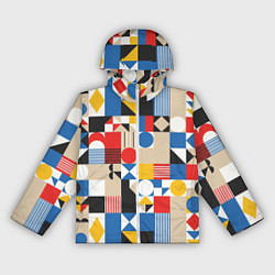 Ветровка с капюшоном женская Геометрический балаган, цвет: 3D-белый