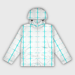 Ветровка с капюшоном женская Color white light blue crosses, цвет: 3D-белый
