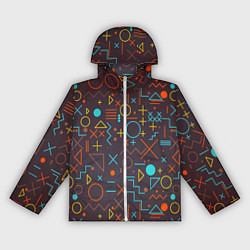 Ветровка с капюшоном женская Different shapes of geometry, цвет: 3D-белый