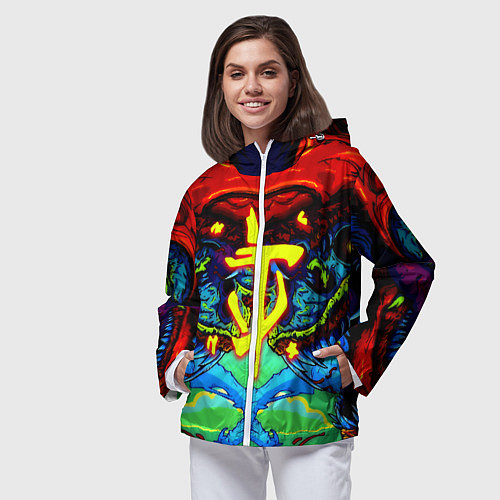 Женская ветровка Doom hyper monster / 3D-Белый – фото 3