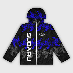 Ветровка с капюшоном женская Субару - blue, цвет: 3D-белый