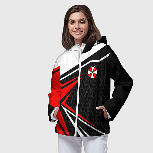 Женская ветровка Umbrella - red uniform / 3D-Белый – фото 3