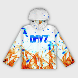 Ветровка с капюшоном женская Dayz огненное пламя, цвет: 3D-белый