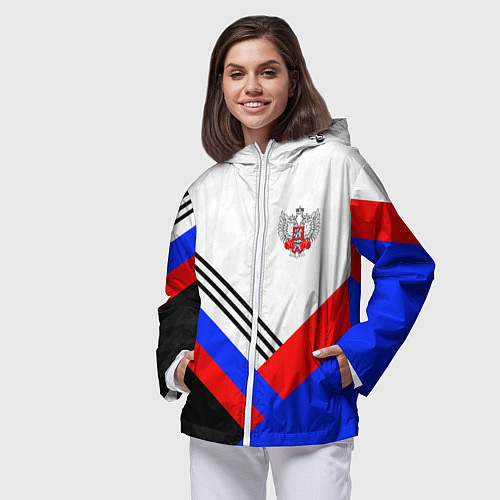 Женская ветровка Федерация бокса - Россия / 3D-Белый – фото 3
