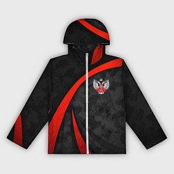 Ветровка с капюшоном женская Федерация бокса - камуфляж, цвет: 3D-белый