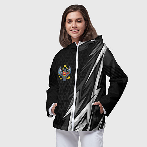 Женская ветровка Российская империя - спортивный / 3D-Белый – фото 3