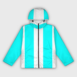 Ветровка с капюшоном женская Color blue and white, цвет: 3D-черный