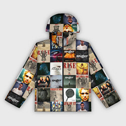 Ветровка с капюшоном женская Skillet - обложки альбомов и песен, цвет: 3D-черный