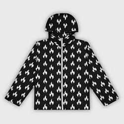 Ветровка с капюшоном женская Огонёк, цвет: 3D-белый