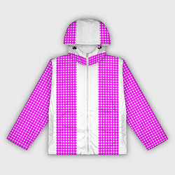 Ветровка с капюшоном женская Color pink white, цвет: 3D-белый