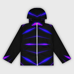 Ветровка с капюшоном женская Color black neon stripes, цвет: 3D-белый
