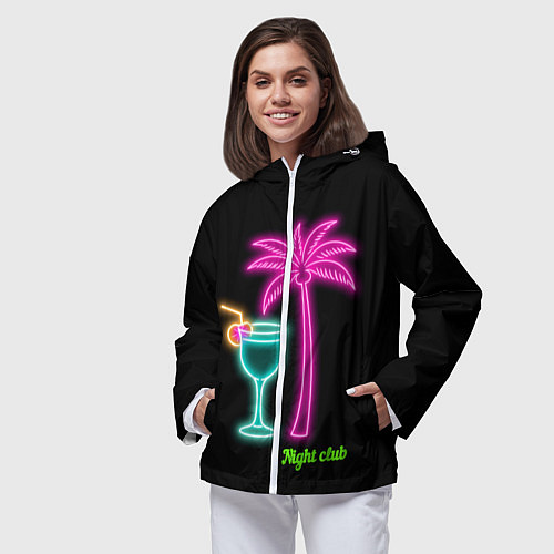 Женская ветровка Night club / 3D-Белый – фото 3