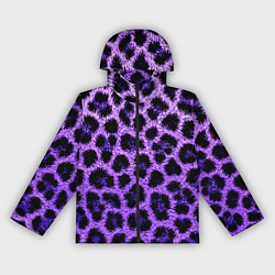 Ветровка с капюшоном женская Леопардовый фиолетовый, цвет: 3D-черный