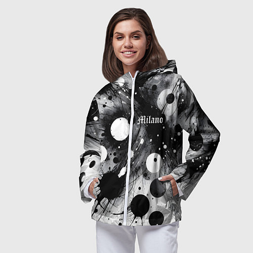 Женская ветровка Abstract fantasy pattern - Milano / 3D-Белый – фото 3