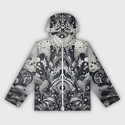 Ветровка с капюшоном женская Abstract pattern - graffiti, цвет: 3D-белый
