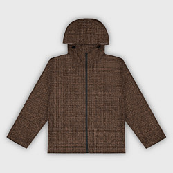 Ветровка с капюшоном женская Текстура тёмный коричневый однотонный, цвет: 3D-черный