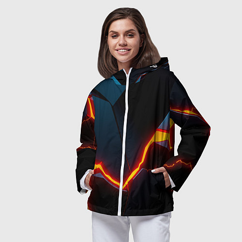 Женская ветровка Plate split / 3D-Белый – фото 3