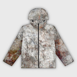 Ветровка с капюшоном женская Абстракция - gray limestone, цвет: 3D-черный