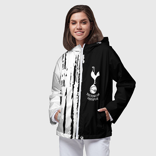 Женская ветровка Tottenham Hotspur белые краски / 3D-Белый – фото 3