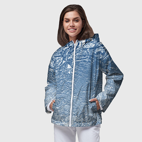 Женская ветровка Налипший снег / 3D-Белый – фото 3