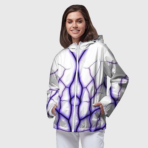 Женская ветровка Color white purple / 3D-Белый – фото 3